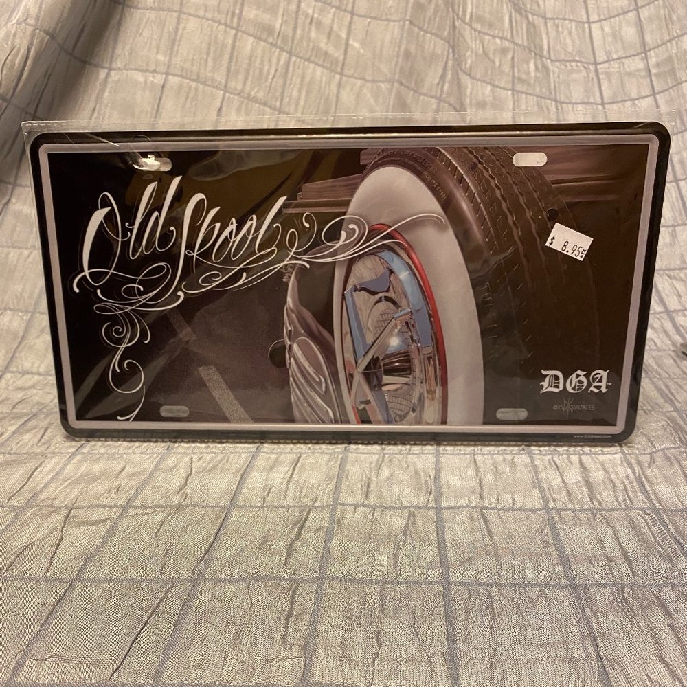DGA Old Skool Tin License plate